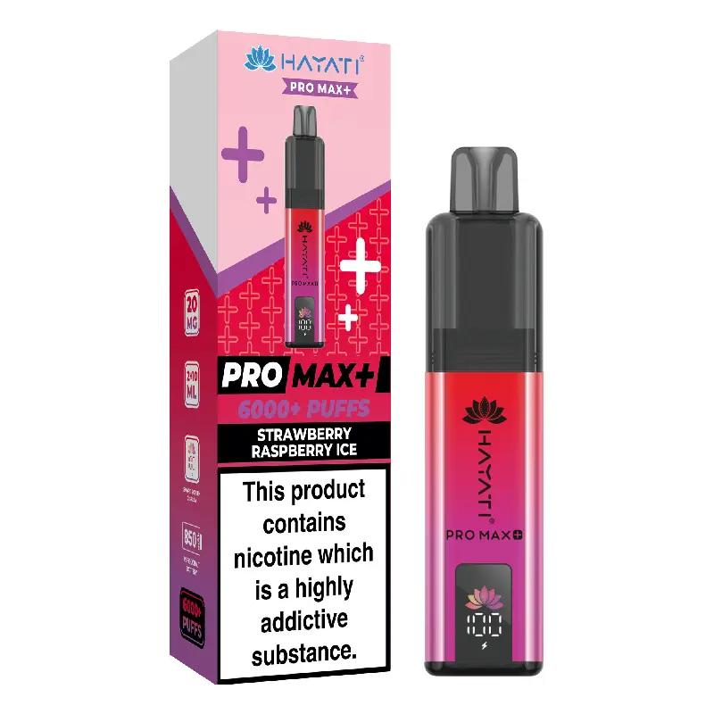 Strawberry Raspberry Ice Hayati Pro Max Plus 6K Prefilled Pod Vape Kit